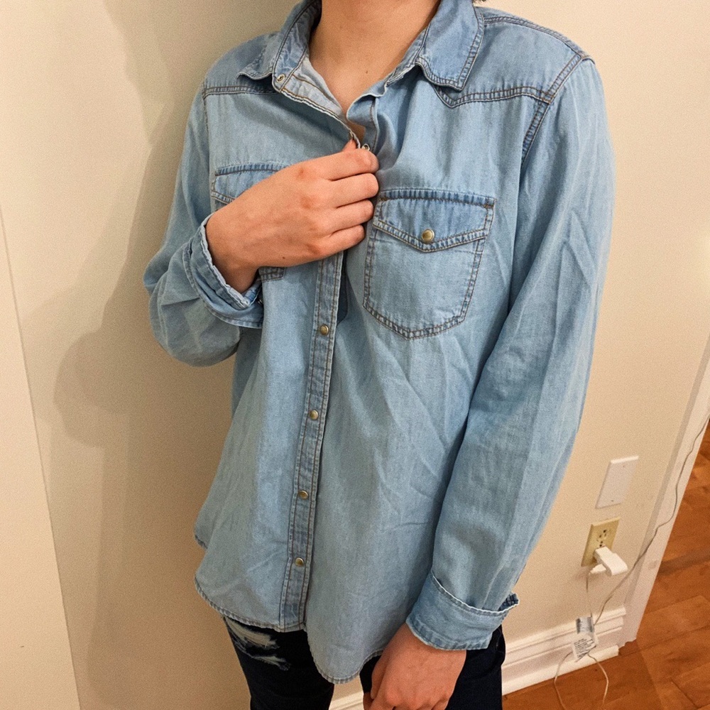 Zara Denim Button Down - Picture 2 of 4